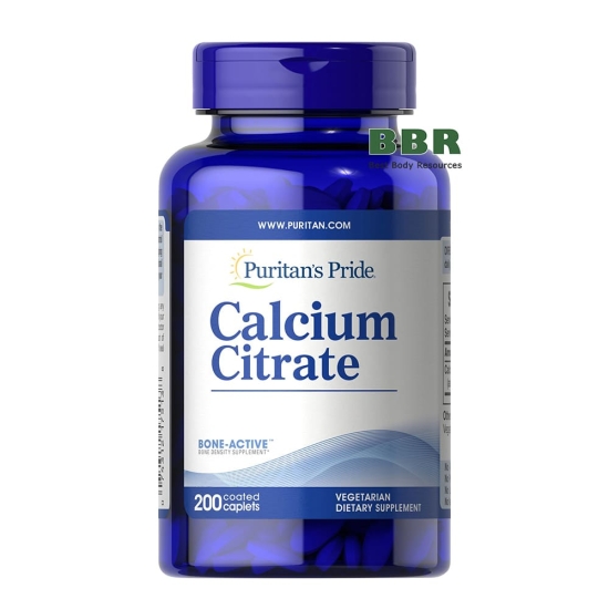 Calcium Citrate 200 Tabs, Puritans Pride фото