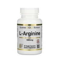 L-Arginine 500mg 60 Veg Caps, California GOLD Nutrition