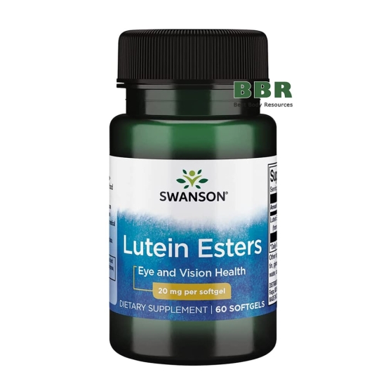 Lutein Esters 20mg 60 Softgels, Swanson фото