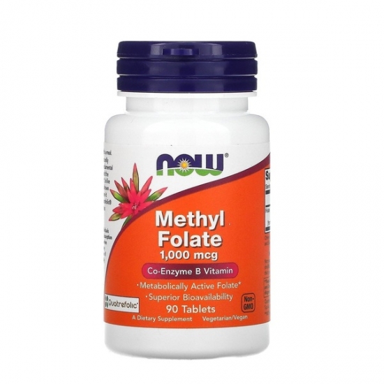 Methyl Folate 1000mcg 90 Tabs, NOW Foods картинка Methyl Folate 1000mcg 90 Tabs, NOW Foods фото