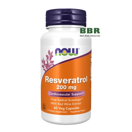 Resveratrol 200mg 60 Veg Caps, NOW Foods фото