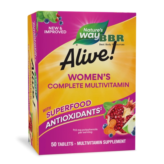 Alive Women's Complete Multivitamin 50 Tabs, Nature's Way фото