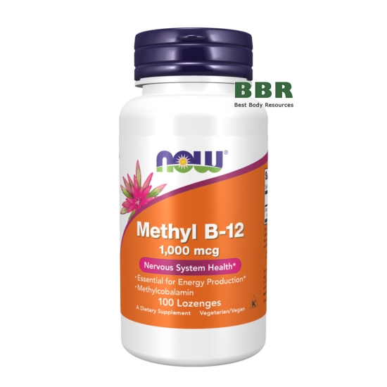 Chewable Methyl B-12 1000mcg 100 Tabs, NOW Foods фото