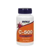 Vitamin C-500 With Rose Hips 100 Tabs, NOW Foods