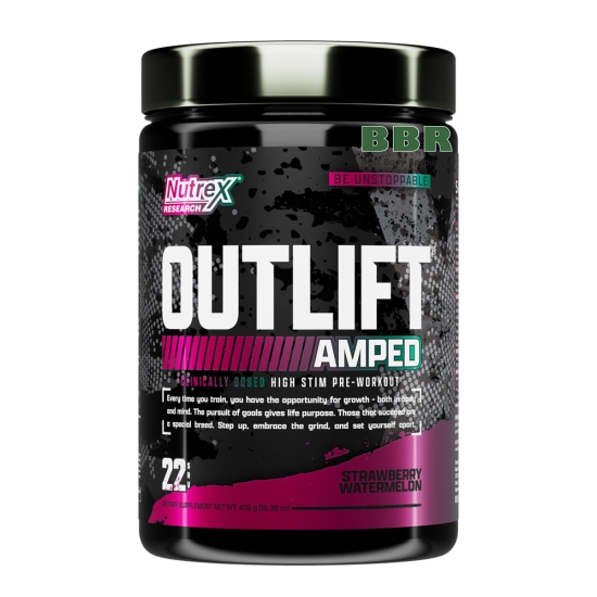 Outlift Amped Pre-Workout 22 Servings, Nutrex фото