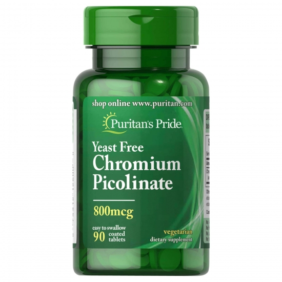 Chromium Picolinate 800mcg 90 Tabs, Puritans Pride картинка Chromium Picolinate 800mcg 90 Tabs, Puritans Pride фото