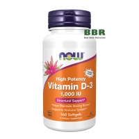 Vitamin D-3 1000iu 360 Softgels, NOW Foods