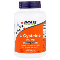 L-Cysteine 500mg 100 Tab, NOW Foods