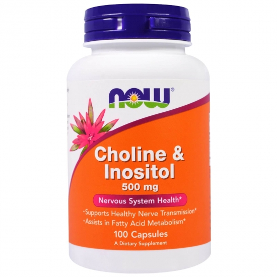 Choline & Inositol 500mg 100 Caps, NOW Foods фото