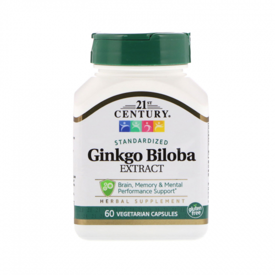 Ginkgo Biloba Extract 60 caps, 21st Century фото