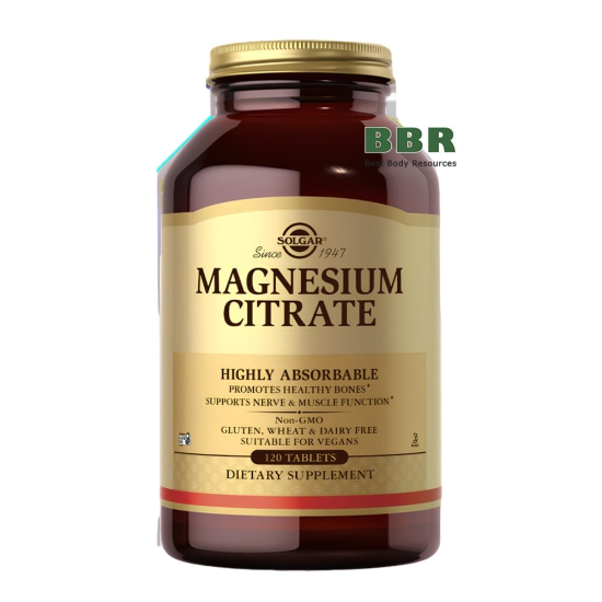 Magnesium Citrate 120 Tabs, Solgar фото