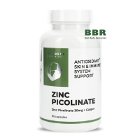 Zinc Picolinate 30mg plus Copper 60 Caps, Progress Nutrition