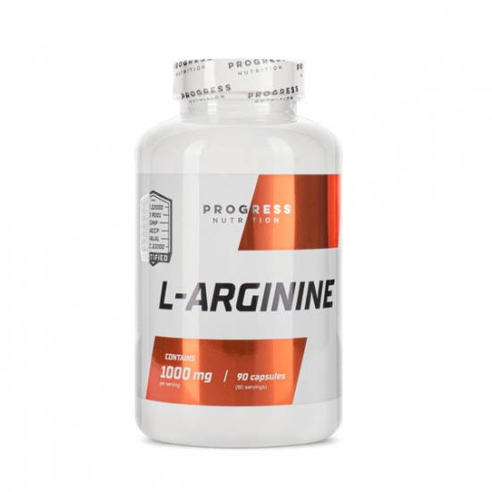 L-Arginine 1000mg 90 Caps, Progress Nutrition фото