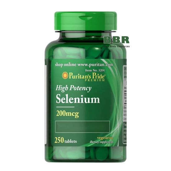 Selenium 200mcg 250 Tabs, Puritans Pride фото