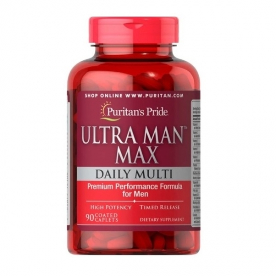 Ultra Man Max Daily Multi Timed Release 90 Tabs, Puritans Pride фото