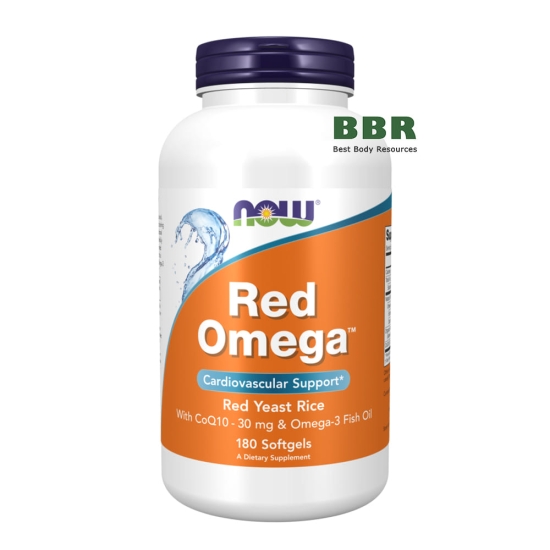 Red Omega with CoQ10 180 Softgels, NOW Foods фото
