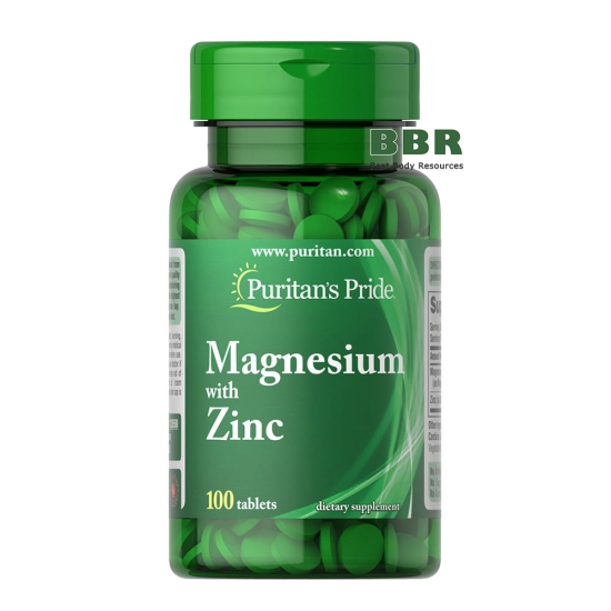 Magnesium with Zinc 100 Tabs, Puritans Pride картинка Magnesium with Zinc 100 Tabs, Puritans Pride фото