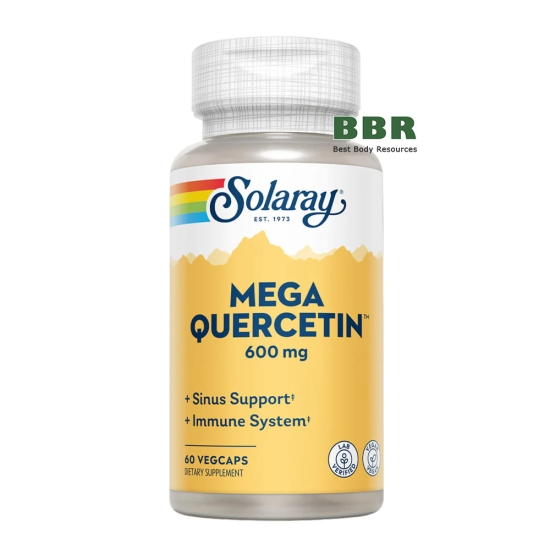 Mega Quercetin 600mg 60 Veg Caps, Solaray картинка Mega Quercetin 600mg 60 Veg Caps, Solaray фото