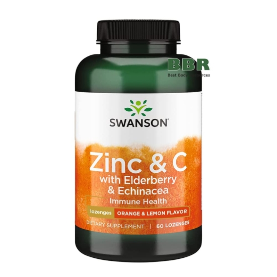 Zinc & C with Elderberry & Echinacea 60 Tabs, Swanson фото