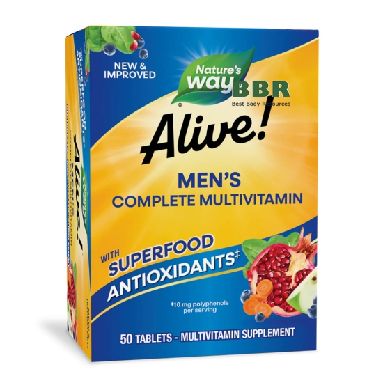 Alive Men's Complete Multivitamin 50 Tabs, Nature's Way фото