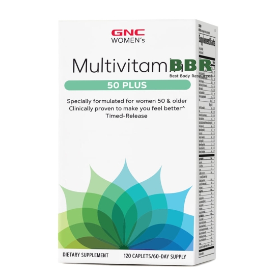Womens Multivitamin 50 Plus 120 Tabs, GNC картинка Womens Multivitamin 50 Plus 120 Tabs, GNC фото