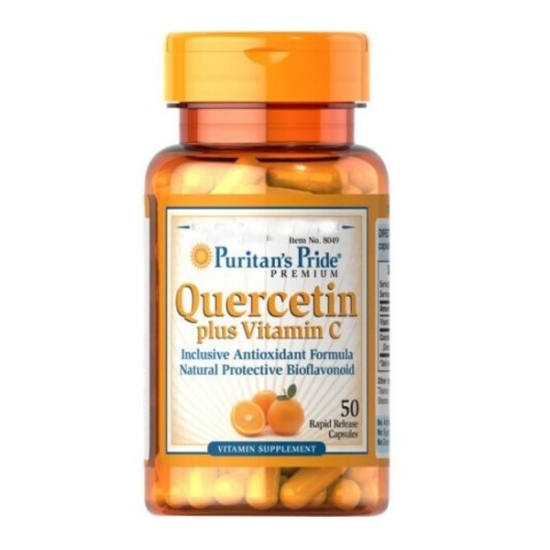 Quercetin Plus Vitamin C 50 Caps, Puritans Pride (Caps) картинка Quercetin Plus Vitamin C 50 Caps, Puritans Pride (Caps) фото
