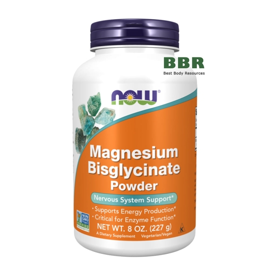 Magnesium Bisglycinate Powder 227g, NOW Foods фото