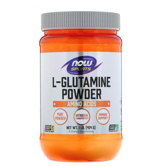 L-Glutamine Powder 454g, NOW Foods фото