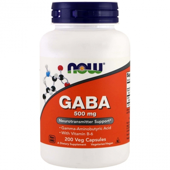 GABA 500mg 200 Caps, NOW Foods фото