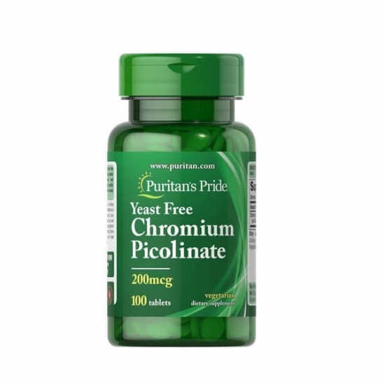 Chromium Picolinate 200mcg 100 Tabs, Puritans Pride фото
