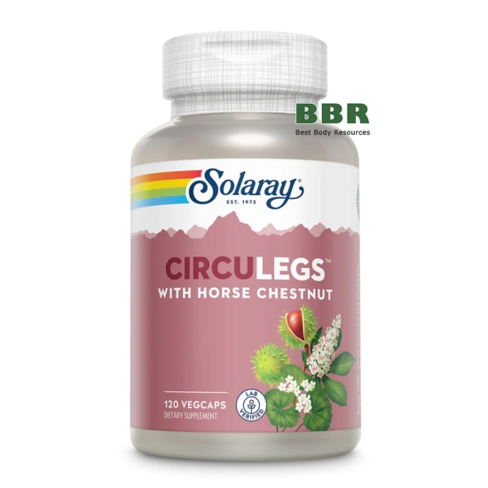 CircuLegs with Horse Chestnut 120 Veg Caps, Solaray картинка CircuLegs with Horse Chestnut 120 Veg Caps, Solaray фото