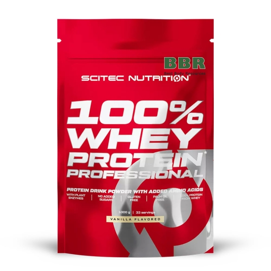 100% Whey Protein Professional 1000g, Scitec Nutrition фото