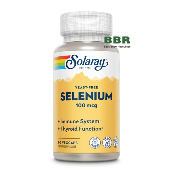 Yeast-Free Selenium 100mcg 90 Veg Caps, Solaray картинка Yeast-Free Selenium 100mcg 90 Veg Caps, Solaray фото