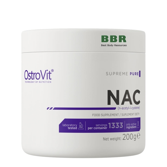 NAC N-Acetyl-L-Cysteine 200g, OstroVit картинка NAC N-Acetyl-L-Cysteine 200g, OstroVit фото