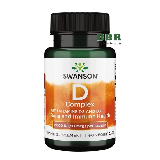 Vitamin D2 and D3 Complex 2000iu 60 Veg Caps, Swanson фото