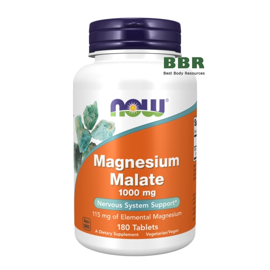 Magnesium Malate 1000mg 180 Tabs, NOW Foods фото