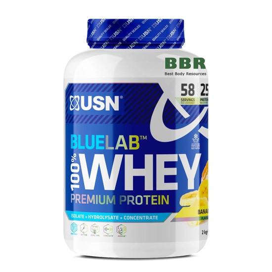 BlueLab 100% Whey Protein 2kg, USN картинка BlueLab 100% Whey Protein 2kg, USN фото