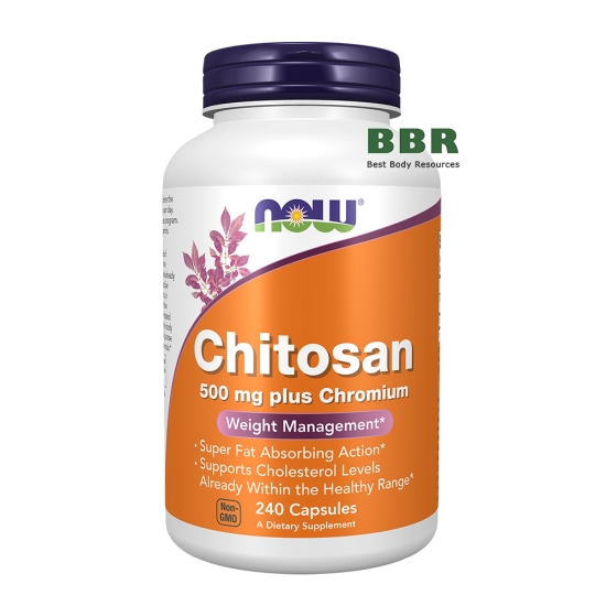 Chitosan 500mg plus Chromium 240 Veg Caps, NOW Foods фото