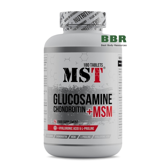 Glucosamine Chondroitin MSM + Hyaluronic Acid & L-Prolin 180 Tabs, MST фото