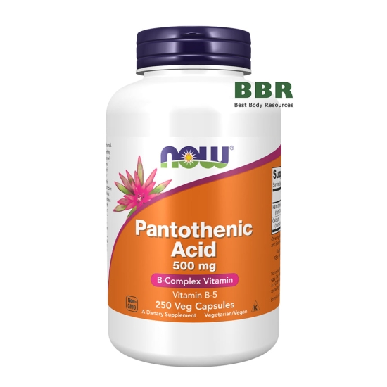 Pantothenic Acid 500mg, 250 Caps, Now Foods фото
