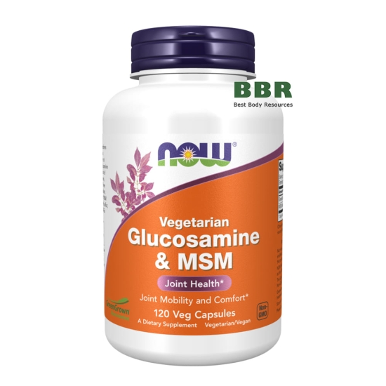 Vegetarian Glucosamine & MSM 120 Veg Caps, NOW Foods фото