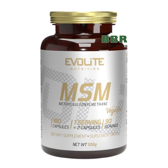 MSM Methylsulfonylmethane 180 Veg Caps, Evolite картинка MSM Methylsulfonylmethane 180 Veg Caps, Evolite фото