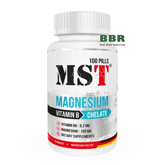 Magnesium Chelate B6 100 Tabs, MST фото