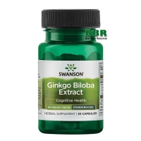 Ginkgo Biloba Extract 60mg 30 Caps, Swanson (Caps)