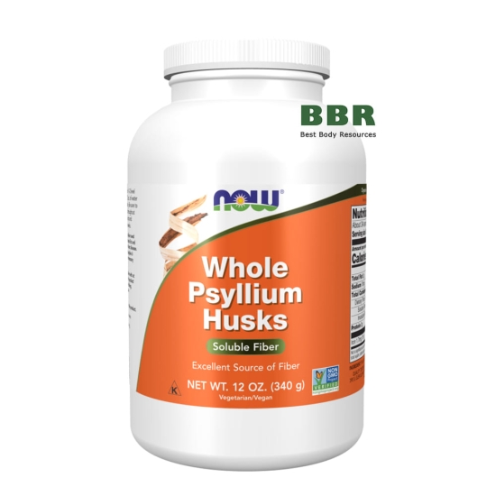 Whole Psyllium Husk Powder 340g, NOW Foods фото