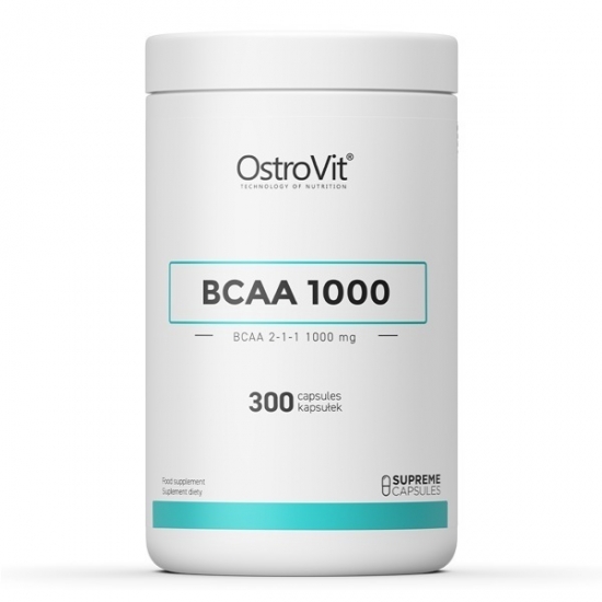 BCAA 1000mg 300 Caps, OstroVit картинка BCAA 1000mg 300 Caps, OstroVit фото