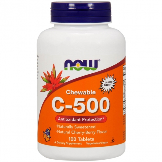 Vitamin C-500 100 Tab, NOW Foods фото