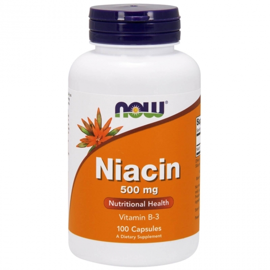 Niacin 500mg Vitamin B-3 100 Caps, NOW Foods фото