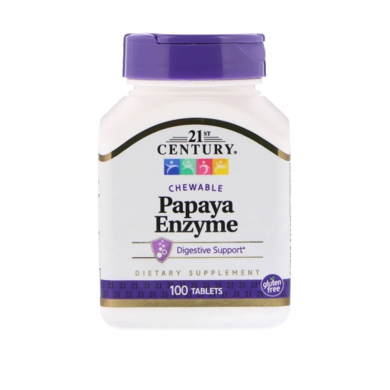 Papaya Enzyme 100 Tabs, 21st Century фото