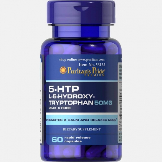 5-HTP 50mg 60 Caps, Puritans Pride картинка 5-HTP 50mg 60 Caps, Puritans Pride фото